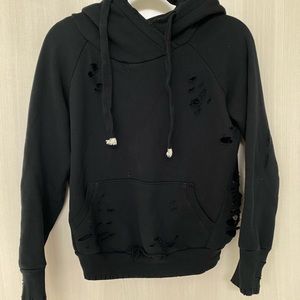 NSF Black Distressed Hoodie